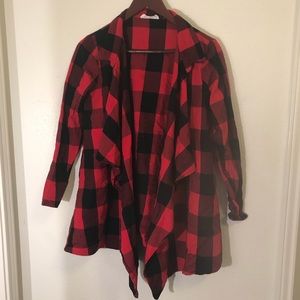 Flannel cardigan